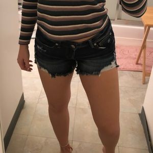 American Eagle Midi Distressed Shorts